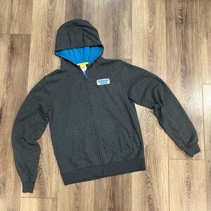 Disney Parks Donald Duck Charcoal Gray Zip-Up Hoodie